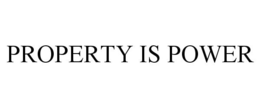 PROPERTY IS POWER trademark