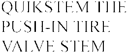 QUIKSTEM THE PUSH-IN TIRE VALVE STEM trademark