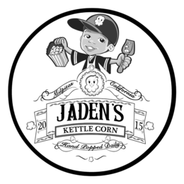 JADEN'S KETTLE CORN 20 15 HAND POPPED DAILY MILPITAS CALIFORNIA trademark