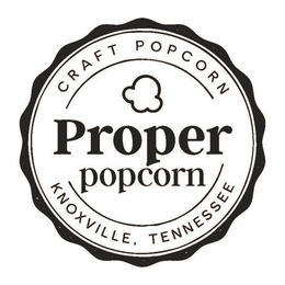 CRAFT POPCORN PROPER POPCORN KNOXVILLE,TENNESSEE trademark