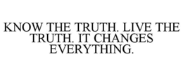 KNOW THE TRUTH. LIVE THE TRUTH. IT CHANGES EVERYTHING. trademark