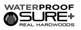 WATERPROOF SURE+ REAL HARDWOODS trademark