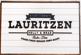 LAURITZENEST EST 2005 HOLLY & BRAD AUSTIN, TEXAS CHASE, TYSON, REAGAN, CREW, SCOUT trademark