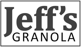 JEFF'S GRANOLA trademark