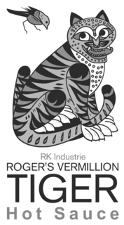 RK INDUSTRIE ROGER'S VERMILLION TIGER HOT SAUCE trademark