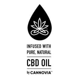 INFUSED WITH PURE, NATURAL CBD OIL BE CANNOVIA trademark