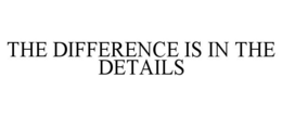 THE DIFFERENCE IS IN THE DETAILS trademark