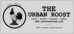 EST. 2014 THE URBAN ROOST LUNCH· SUPPER· CATERING· EVENTS WWW.LUNCHORSUPPER.COM SUMMIT + MARSHALL, SCOTTS ADDITION trademark