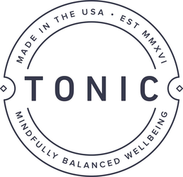 TONIC MINDFULLY BALANCED WELLBEING MADEIN THE USA EST MMXVI trademark
