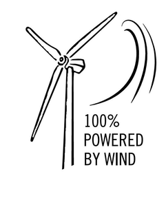 100% POWERED BY WIND trademark
