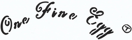 ONE FINE EGG T trademark