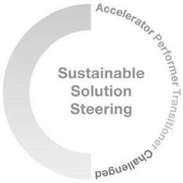 SUSTAINABLE SOLUTION STEERING ACCELERATOR PERFORMER TRANSITIONER CHALLENGED trademark