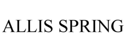 ALLIS SPRING trademark