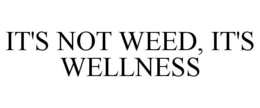 IT'S NOT WEED, IT'S WELLNESS trademark