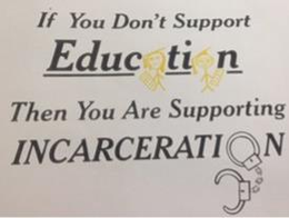 IF YOU DON'T SUPPORT EDUCATION THEN YOUARE SUPPORTING INCARCERATION trademark