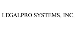 LEGALPRO SYSTEMS, INC. trademark