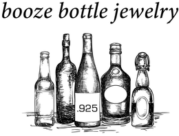 BOOZE BOTTLE JEWELRY .925 trademark