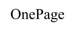 ONEPAGE trademark