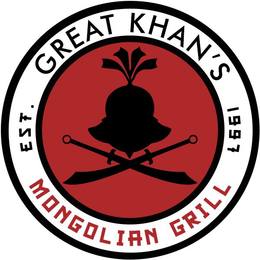 GREAT KHAN'S MONGOLIAN GRILL EST. 1997 trademark