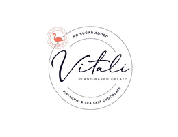 VITALI PLANT-BASED GELATO NO SUGAR ADDED PISTACHIO & SEA SALT CHOCOLATE MADE WITH LOVE SWEETENED WITH MONKFRUIT trademark