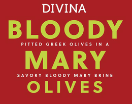 DIVINA BLOODY MARY OLIVES PITTED GREEK OLIVES IN A SAVORY BLOOD MARY BRINE trademark