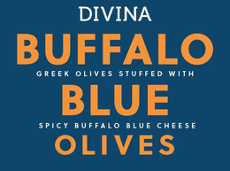 DIVINA BUFFALO BLUE OLIVES GREEK OLIVES STUFFED WITH SPICY BUFFALO BLUE CHEESE trademark