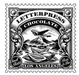 LETTERPRESS CHOCOLATE SMALL BATCH LOS ANGELES BEAN TO BAR trademark