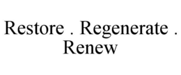 RESTORE . REGENERATE . RENEW trademark