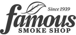 SINCE 1939 FAMOUS SMOKE SHOP trademark