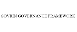 SOVRIN GOVERNANCE FRAMEWORK trademark