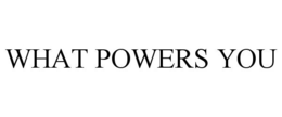 WHAT POWERS YOU trademark