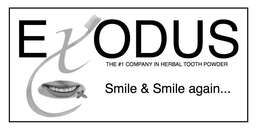 EXODUS THE #1 COMPANY IN HERBAL TOOTH POWDER SMILE & SMILE AGAIN... MINT FLAVOR trademark