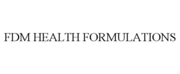 FDM HEALTH FORMULATIONS trademark