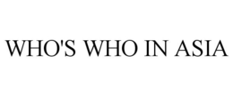 WHO'S WHO IN ASIA trademark