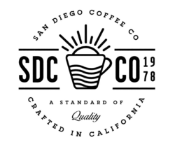 SAN DIEGO COFFEE CO CRAFTED IN CALIFORNIA A STANDARD OF QUALITY SDC CO 19 78 trademark
