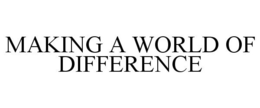 MAKING A WORLD OF DIFFERENCE trademark