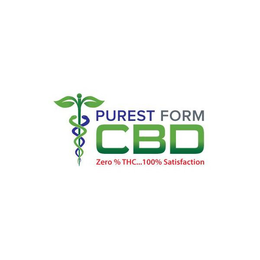PUREST FORM CBD - ZERO % THC...100% SATISFACTION trademark