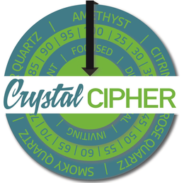 CRYSTAL CIPHER QUARTZ AMETHYST CITRINE ROSE QUARTZ SMOKY QUARTZ 85 90 95 100 25 30 35 45 50 55 60 65 70 75 FOCUSED DIRECTIONAL INVITING RADIANT trademark