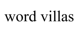 WORD VILLAS trademark