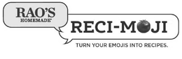 RAO'S HOMEMADE RECI-MOJI TURN YOUR EMOJIS INTO RECIPES. trademark