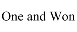 ONE AND WON trademark