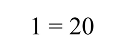 1 = 20 trademark