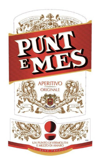 PUNT E MES ANTICA RICETTA DI VERMOUTH PREGIATO APERITIVO ORIGINALE 1786 PRODOTTO D'ITALIA TORINO UN PUNTO DI VERMOUTH E MEZZO DI AMARO SI BEVE FREDDO trademark