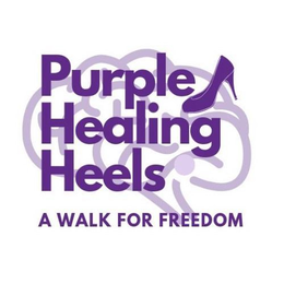 PURPLE HEALING HEELS A WALK FOR FREEDOM trademark