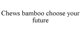 CHEWS BAMBOO CHOOSE YOUR FUTURE trademark