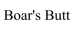 BOAR'S BUTT trademark