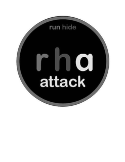 RUN HIDE ATTACK RHA trademark