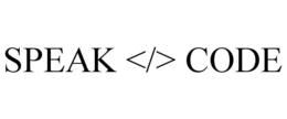 SPEAK </> CODE trademark