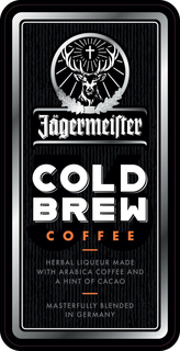 JÄGERMEISTER COLD BREW COFFEE HERBAL LIQUEUR MADE WITH ARABICA COFFEE AND A HINT OF CACAO MASTERFULLY BLENDED IN GERMANY trademark