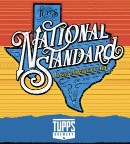 TUPPS NATIONAL STANDARD LIGHT AMERICAN ALE EST. 2015 12 FL. OZ 5.2% ALC/VOL TUPPS BREWERY trademark